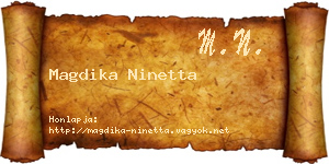 Magdika Ninetta névjegykártya